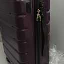 Coolife Luggage Suitcase Carry-on Hardside Travel Luggage TSA Lock Spinner Telescopic Handle (Purple)