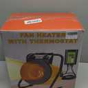 Greenhouse Heater with Digital Thermostat, 1500W Grow Tent Heater, Overheat Protection & Fast Heating, Electric Space Heaters for Patio, Garage, Greenhouse, Flower House, Yellow