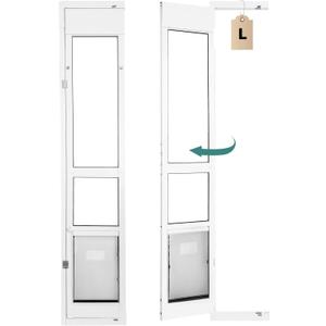 Large Dog Door for Sliding Glass Door - Left Open from Inside