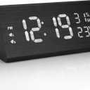 Digital Alarm Clocks for Bedrooms - Digital Clock Large Display, Bedside Clock with LED Display for Bedroom, Travel, Office (Black)
