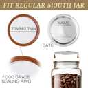 200 Pack Regular Mouth Canning Lids, 70mm/2.76 in Mason Jar Replacement Caps for Ball & Kerr Jars, Split-Type Metal Closures with Food-Grade Silicone Seal, Airtight Leak-Proof
