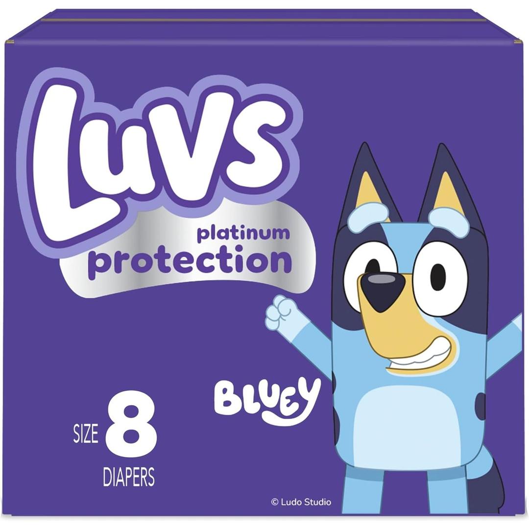 Luvs Platinum Protection Baby Diapers, Size 8, 12 Count