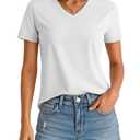 MAGCOMSEN Women's Short Sleeve T Shirt White M (M)