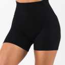 Sunzel No Front Seam Biker Shorts for Women with Pockets, Yoga Workout Gym Bike Shorts with Tummy Control, Size: Small