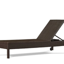 Rio Rattan Reclining Sun Lounger with wheels