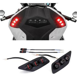 Motorcycle Rear Turn Signals LED Indicator Light Flasher For BMW S1000RR 2020-2022 Motorcycle Turning Signals Blinker Tail Light Replacement (Red)