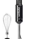 nutribullet NBI50100 Immersion Blender Arm & Whisk Attachment, For Smoothies, Soups & Dips, 350 Watt, Charcoal Black,2" L X 2" W X 16" H