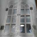 Arched Wall Mirror -Window Mirrors for Wall Decor Wood Frame Farmhouse Decor Decorative for Bedroom, Living Room, Entrance, Dining Room Single Piece x1(White, 20"x30")