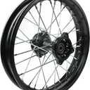 RedCap 16 Inch Steel Rear Rim Wheel for 50cc 125cc 150cc Apollo SSR XR CRF DB17 TaoTao Honda Dirt Pit Bike with 15mm ID Axle Shaft (Black)