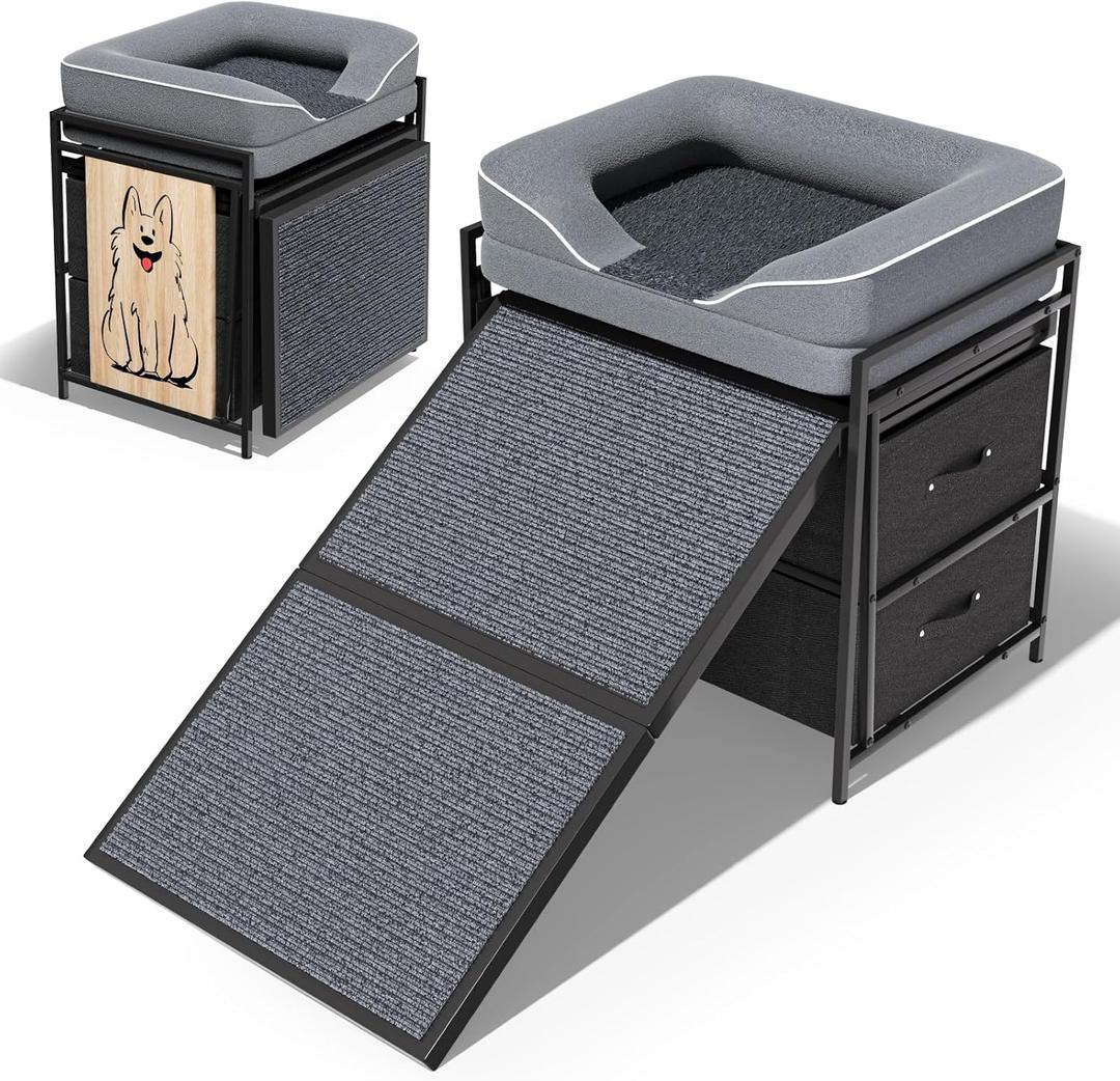 Dog Window Perch with Sofa for Dog&CatDog Window Seat for Home Elevated Pet BedIndoor Pet Perch with Anti-Slip Ramp and Storage (Black) Dog Window Perch with Sofa for Dog&CatDog Window Seat for Home Elevated Pet BedIndoor Pet Perch with Anti-Slip Ramp and Storage (Black)