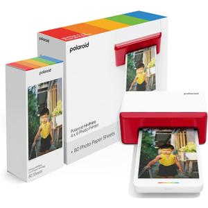 Polaroid Hi-Print Bluetooth 4x6 Photo Printer + Photo Paper Bundle (80 Sheets Included) (6552)