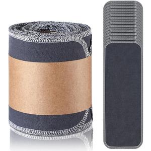 FuWeave 60 Pack Reusable Toilet Paper Towels No Tear Bidet Towels Washable Toilet Paper Bulk Paperless Rolls Cotton Treadmill Family Cloth Wipes (Gray)