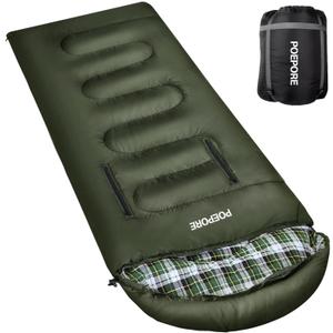 Flannel Sleeping Bag Cotton 0 Degree Cold Weather for Adults XXL Wearable Sleeping Bag 4 Seasons Waterproof with Compression Sack (86.61*31.49)