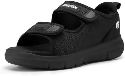 FitVille Diabetic Sandals for Men Wide Width with Arch Support, Men Diabetic Sandals Adjustable, 14M