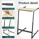 Walking Pad Desk Adjustable Height with Handlebar, 2-in-1 Desk Attachment, Stable Laptop Workstation for Home Office