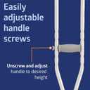 Medline Aluminum Crutches for Kids, Adults & Seniors, Walking Aid, 300 LB Weight Capacity ,1 Pair,(Medium Fitting 5'2" - 5'10")