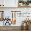 4 x Funny Schnauzer Dog Kitchen Towels, Schnauzer Gifts for Women Men Dish Tea Towels for Kitchen, Dog Lovers Mom Dad Owner Gifts Decorative Hand Towels, 16x24 Inch