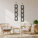 Black 4x6 Collage Picture Frames Set Of 2, Vertical Hanging Wall Decor with 4 Openings Each for 4 By 6 Inch Photos