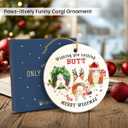 5 x Corgi Dog Christmas Ornaments 2025, Double Sided Ceramic Ornament for Christmas Decorations, Christmas Corgi Gifts for Dog Lovers, Animal Lovers Gift Ideas for Friends Family, Cute Xmas Dogs Decor