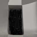 DoubleFill 100pcs Plastic Sock Hangers, 3.5 Inch Sock Display Hooks Long Non Slip Hangers Retail Socking Hanger Clip for Boutiques, Thrift Shops, Garage Sales and Vendor Shows, Black