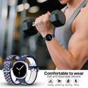 No Gap Sport Band Compatible with Samsung Galaxy Watch 8 Band 40mm 44mm/Galaxy Watch 8 Classic 46mm,Soft Silicone Two-tone Breathable Strap Men Women