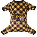 CuteBone Thanksgiving Dog Pajamas Costumes Pet Clothes Cat Apparel Shirt Winter Holiday Cute Pjs Outfits for Doggie Onesies, Size: Small