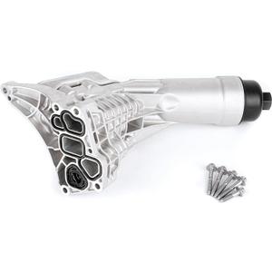 Aluminum Oil Cooler Filter Housing for BMW 230i 330e xDrive 330i xDrive 430i xDrive 530e xDrive 530i xDrive X3 X4 Z4 2019-2023 2.0L L4 Replaces 11428651710 11428580414 11428580415 I04016017