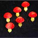 New Upgraded Waterproof Solar Mushroom Lights Outdoor Decor, 8 Modes for Garden Pathway Landscape Yard Easter Pathway Halloween Xmas Decorations, Set of 6 Red