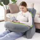 Reading Pillow & Lap Pillow for Gaming, Back Cushion for Bed Sitting Up, Backrest Pillow for Sitting in Bed, Couch or Floor