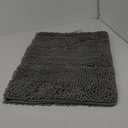 LuxUrux Bath Mat, Extra-Soft Plush Non-Slip Bathroom Rug, Luxury Chenille Microfiber Material, Super Absorbent Shaggy Bath Rug. Machine Wash & Dry (17 x 24 inches, Light Grey)