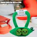Birthday Gifts for Him Her Boyfriend Girlfriend Wife Husband - I Love You Anniversary Wedding Birthday Gifts for Women Men, to My Love Handmade Crochet Positive Bean Gifts for Couples