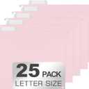25 Packs Hanging File Folders,Cherry Pink Hanging File Folders Letter Size,Hanging Folders with 1/5-cut Tabs,Hanging Folders for Filing Cabinets, File Organizer Folder for Office,School,Home