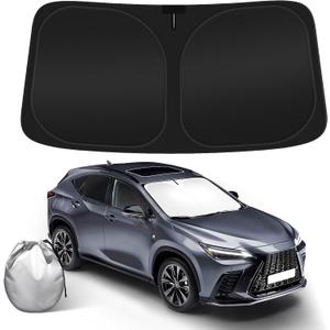 Car Windshield Sun Shade Compatible with 2022 2023 2024 2025 Lexus NX NX250 NX350 NX350h NX450h+ Accessories Foldable Front Window Sunshade Custom for Lexus NX Windshield Sun Visor