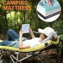 GAIALOOP 3 Inch Memory Foam Camping Mattress, Dual Layer Thick Sleeping Camp Pad for Car Tent Cot, Roll-Up Portable Glamping Floor Bed for Guests Sleepover