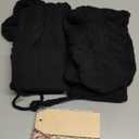 Sumind 4 Pack Christmas Stocking Pack Bulk 18'' Large Family Knitted Xmas Stocking with Name Tags Set, Holiday Fireplace Decoration (Black)