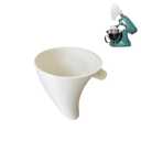 2 x Flour Funnel for Ktichen Aid Mixer, Easy-Pour Funnel for Dry and Wet Ingredients Like Flour, Sugar and Eggs, Prevents Overflow and Mess for Clean Kitchen Counter, Easy to Clean (White)