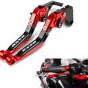 Motorcycle Adjustable Brake Clutch Levers for Suzuki GSXR600 2006-2022 GSXR750 2006-2022 GSXR1000 2009-2022 Red & Black