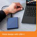 WD 2TB My Passport Ultra, Blue, Portable External Hard Drive, backup software with defense against ransomware, and password protection, USB-C and USB 3.1 - WDBC3C0020BBL-WESN