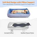 Dog Car Seats for Small Dogs, Detachable Soft Cotton Cushion, Comfort Pet Travel Dog Bed, Puppy Car Seat with Adjustable Secure Straps, Under 25lbs, Blue