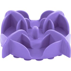 Jaoul Slow Feeder Dog Bowls Insert for Large Breed, 7 Inch Cuttable Slow Feeder Insert with 32 Octopus Suction Cups for Medium Large Size Dog Food Bowl (X-Large, Purple)