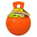 Jolly Pets Tug-n-Toss - Heavy Duty Chew Ball w/ Handle (Orange, 8")