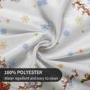 Giwawa 60in Christmas Round Tablecloth Santa Claus Sleigh Reindeer Table Cover Xmas Tree Winter Snowflakes Stain Resistant Waterproof Table Cloth for Kitchen Dining Holiday Indoor Outdoor Decor (One Size)