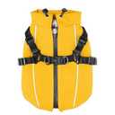 Fiveda Dog Winter Coat Reflective Water-Resistant Jacket, Fleece Lined Windproof Puppy Coat with Back Zipper & D-Ring, Cold Weather Dog Coats for Small Medium Dogs (M, Orange)