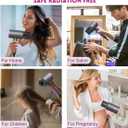 slopehill Professional Ionic Hair Dryer, Powerful 1800W Fast Drying Low Noise Blow Dryer with 2 Concentrator Nozzle 1 Diffuser Attachments for Home Salon Travel