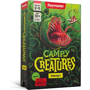 Keymaster Games | Campy Creatures Vol. 1 - a Ghoulish Fun Card Game of Bluffing, Deduction, and Trick Taking for Families and Monster Lovers