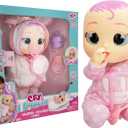 Cry Babies Newborn Coney - Interactive Baby Doll with 20+ Baby Sounds, Girls & Kids Age 18M and Up