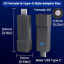 Starlink Mini Cable Adapter, USB C to DC Adapter Power Cable Adapter for Starlink Mini, USB C Male to DC Female for Power Cord Work with 20V/65W, 20V/100W, 28V/140W PD Power Source