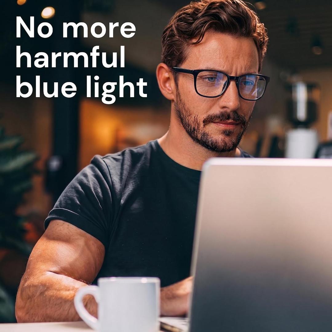 Gaoye Blue Light Blocking Glasses -Fashion Square Eyeglasses, Anti UV Ray Computer Gaming Glasses Blue Blockers for Women/Men