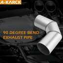 A-KARCK Turn Down Exhaust Tip 5.0" Inlet with a Clamp,Mild Steel Exhaust Pipe Mandrel Bend, Custom Your Own Exhaust System