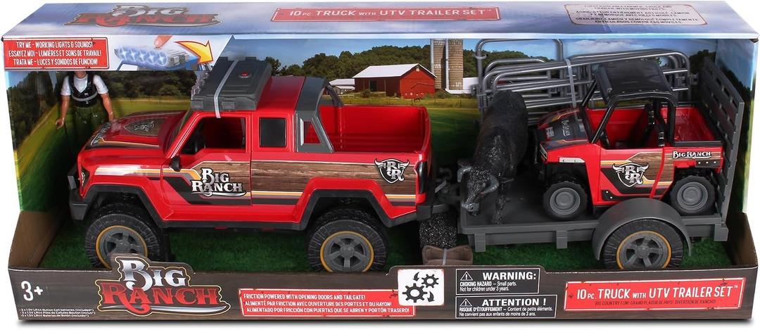 BigRanch 10pc Truck with UTV Trailer, Large